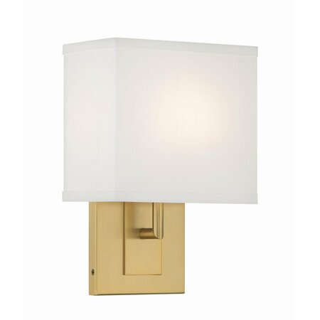 CRYSTORAMA Brent 1 Light Vibrant Gold sconce BRE-A3632-VG